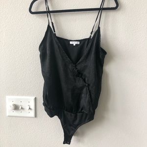 Silk black bodysuit